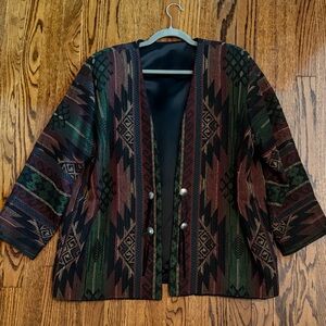 Vintage Dion of Texas Aztec Pattern Western Jacket XL